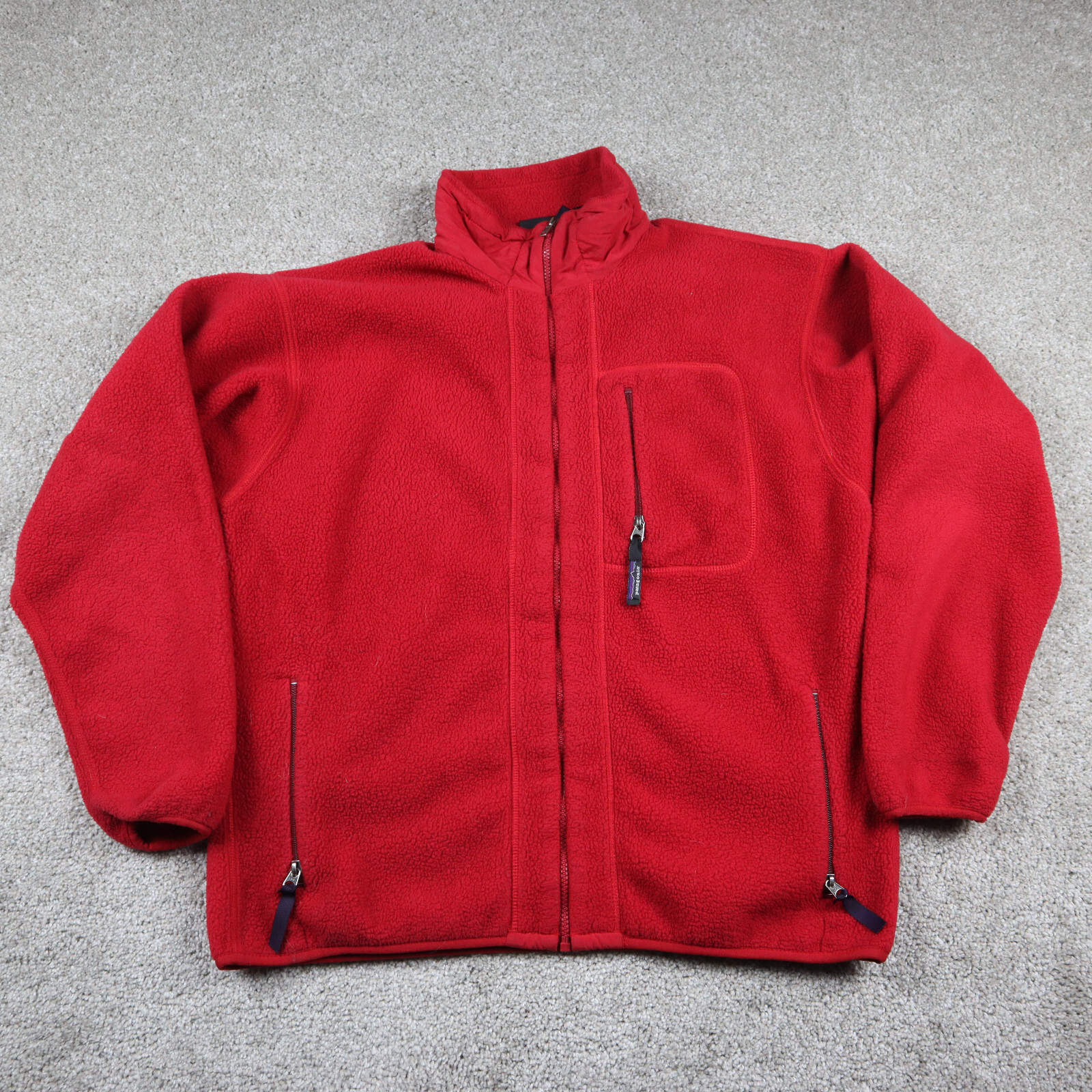 VINTAGE Patagonia Jacket Mens Red Large Synchilla USA Pile VINTAGE Patagonia Jacket Mens Red Large Synchilla USA Pile