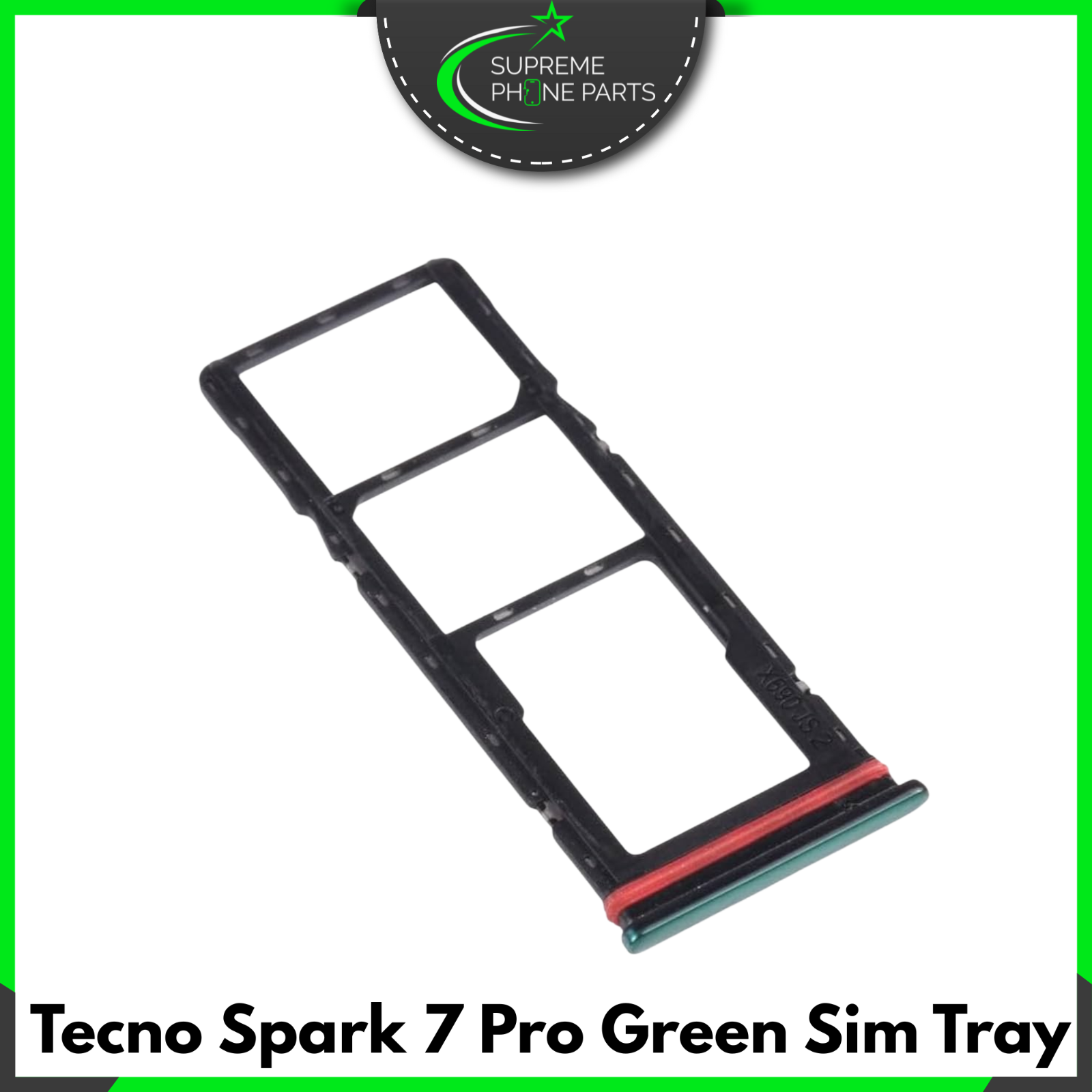 For Tecno Spark 7 Pro Replacement Sim Tray Holder Slot ( Green ) - UK Seller