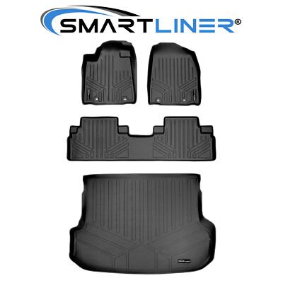 SMARTLINER Custom Fit Floor Mats Cargo Liner Set Black for 2013-2015 RX