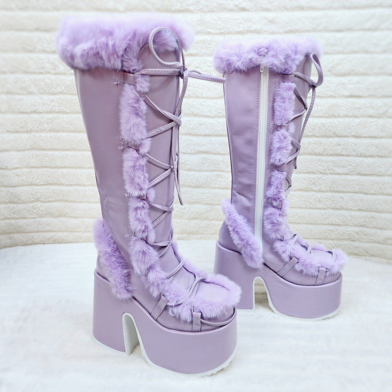 Camel 311 Stacked Pastel Purple Lilac Platform Goth Punk Camel 311 Stacked Pastel Purple Lilac Platform Goth Punk