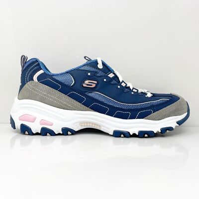 

Skechers Womens D Lites New Journey 11947 Синяя повседневная обувь Кроссовки Размер 9, Синий, D Lites New Journey
