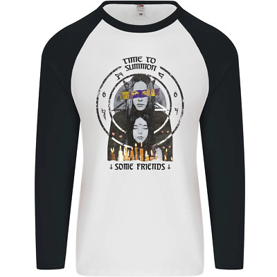 Time to Summon Some Friends Ouija Board Mens L/S Baseball T-Shirt
