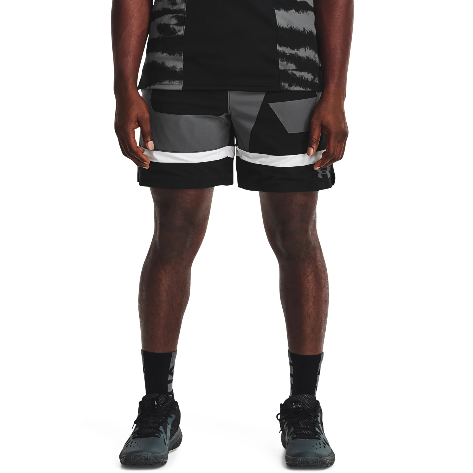

Мужские тканые шорты Under Armour Baseline , черные/серые, Black/grey