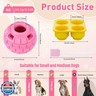 Interactive Dog Frozen Treat Toys, Dog Puzzle Enrichment Ball to Keep Them Busy, Slow Food Training, Durable Rubber Chew Dispensing Toy, Freezable Fillable Ball, for Small Medium Large Dogs (Pink)
