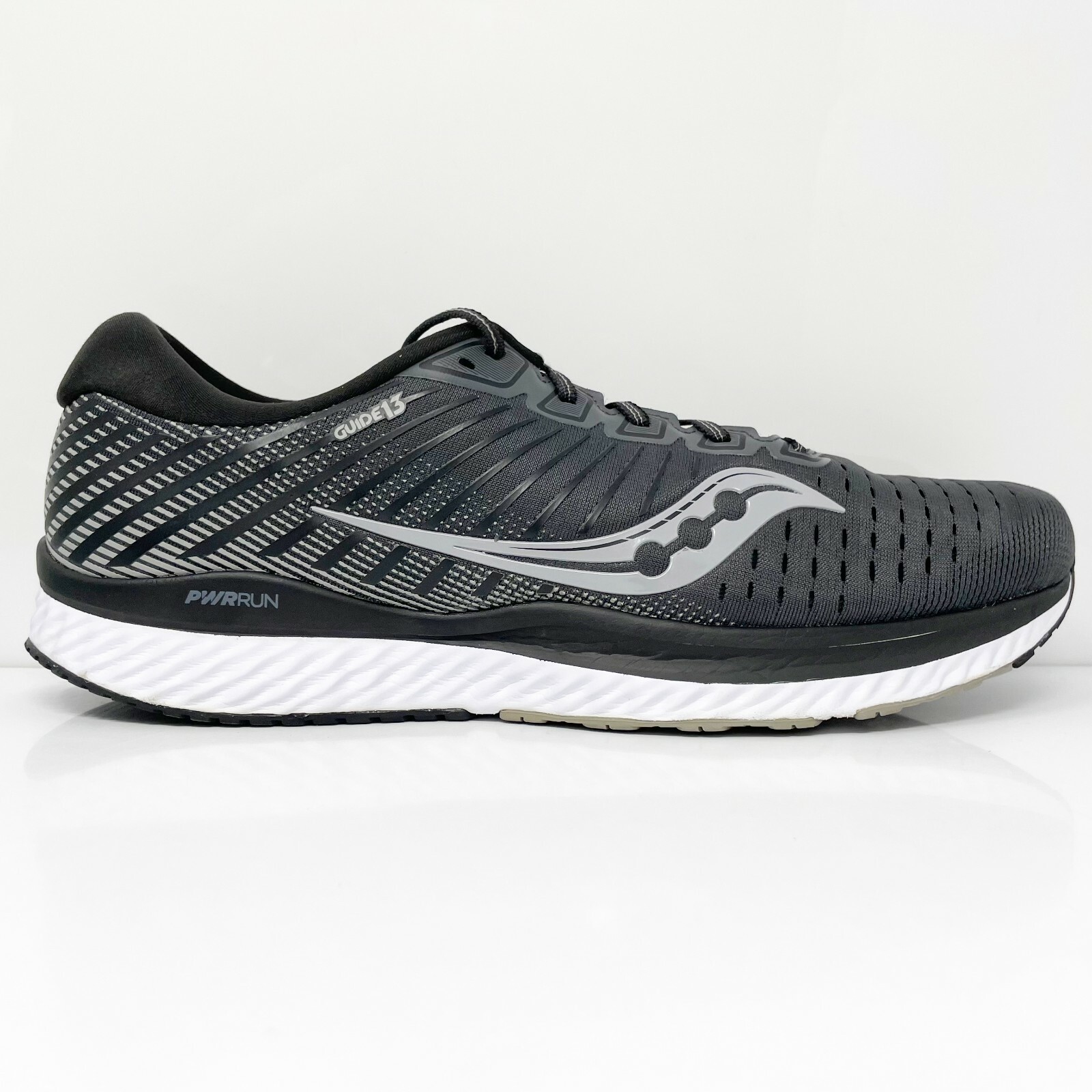 Saucony Mens Guide 13 S20548-40 Черные кроссовки для бега Размер 13