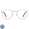 JFXQDR Round Blue Light Blocking Glasses for Men Women, Circle Metal Wire Rimmed Frame Glasses Anti Glare and UV RF5002 (Rose Gold)