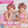 39 Pcs Pink Bow Party Bingo Game for Adults Kids 24 Players Pink Girls Party Bingo Game Cards with Reward Stickers for Family Friends Large Group Gathering Bachelorette Princess Doll Party Favors