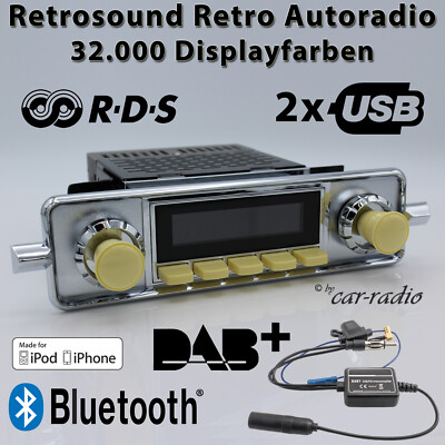 Retrosound Motor-6 DAB+ Komplettset VW Käfer Retro Autoradio USB 304IVO078068