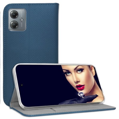 Schutzhülle Bookstyle für Motorola Moto G14 (PAYF0010IN, 6.5'') (dunkelblau)