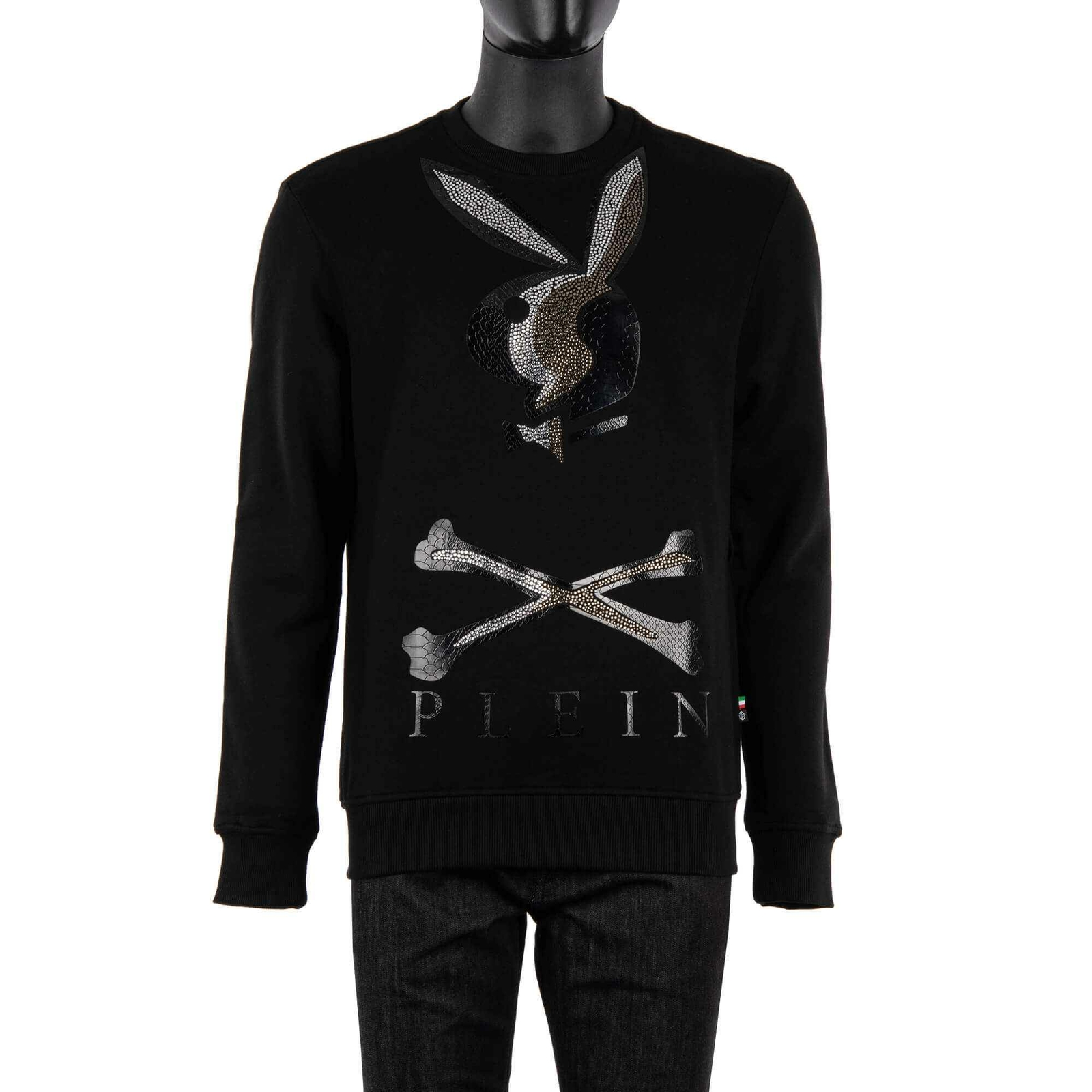

Пуловер Philipp Plein X Playboy Rhinestone Skull Bunny, черный 08390