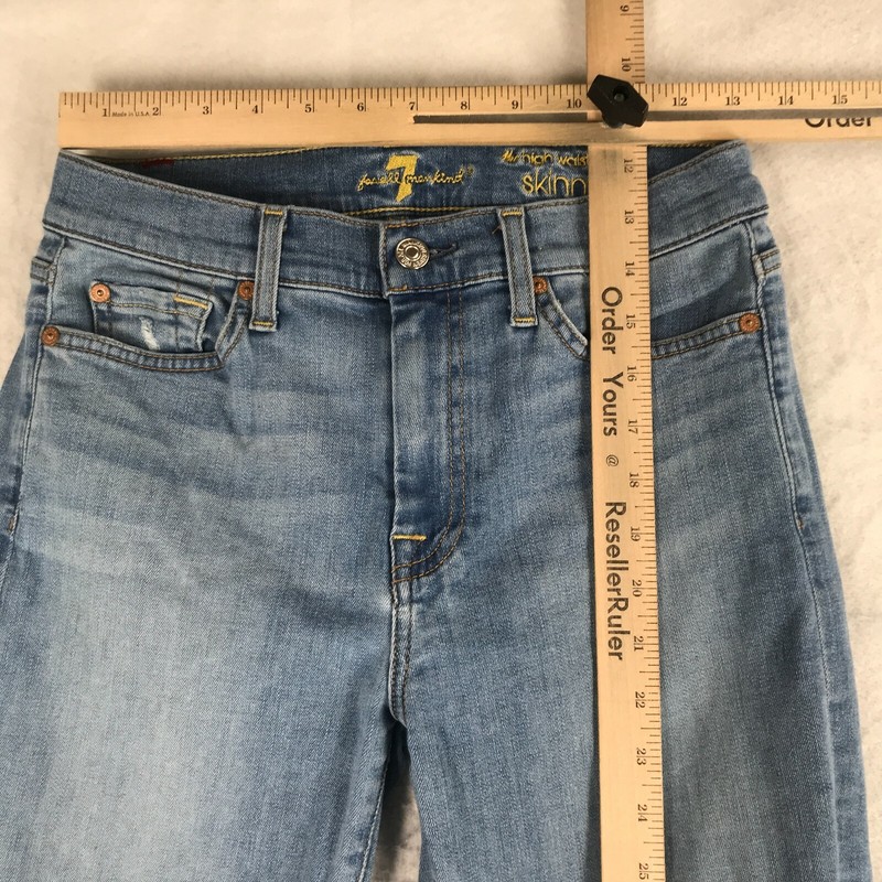 Blue Medium Wash Denim Mid Rise Jeans 