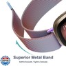 Meliya Metal Bands for Fitbit Sense 2 / Fitbit Sense/Fitbit Versa 4 / Versa 3 for Women Men, Stainless Steel Wristband Replacement Straps for Fitbit Versa 4/Sense 2/Sense/Versa 3 Smartwatch