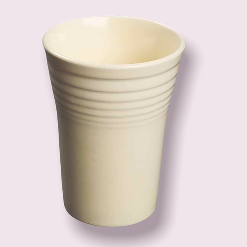 Fiesta Ware Water Tumbler Glass in Ivory Vintage