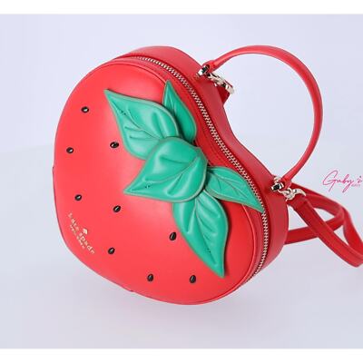 Kate Spade 3D Strawberry Crossbody Puffy Summer Berry