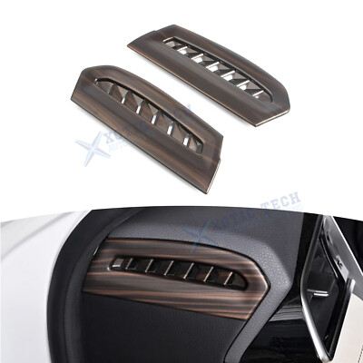 Wood Grain Console Air Vent Outlet Overlay Cover Trim For Toyota Camry 2018-2024