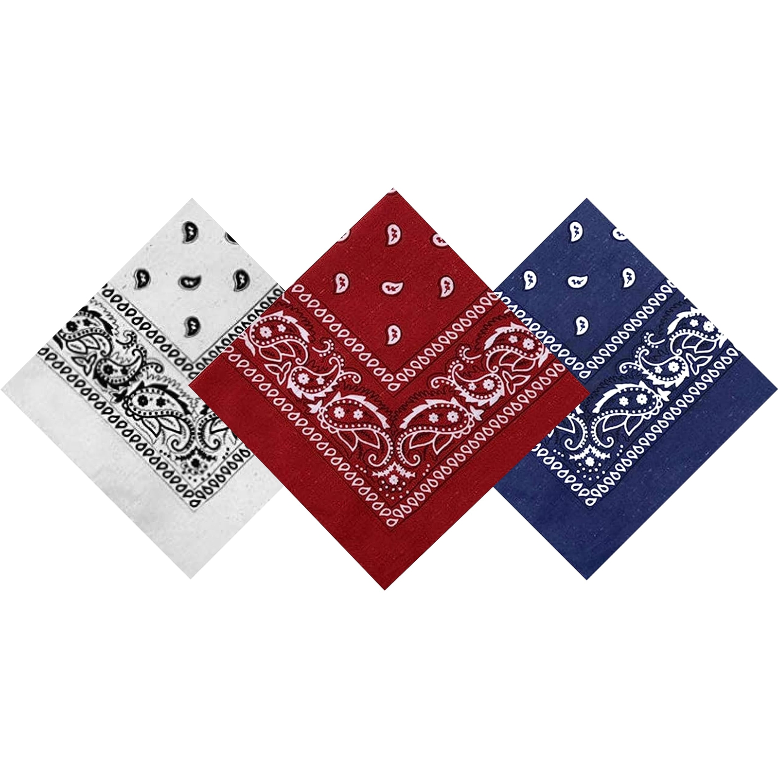3x Paisley Bandanas Multifunctional Neckwear Unisex Scarf Fancy Hair Accessories