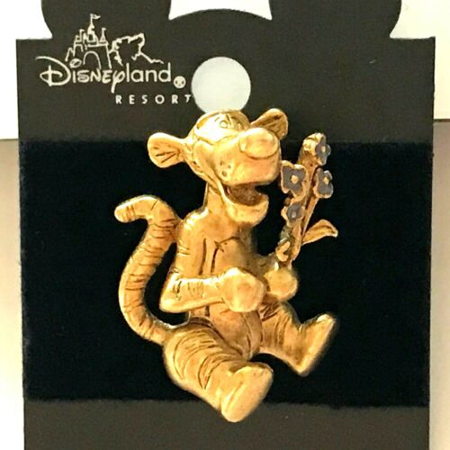 Vintage Disney Tigger Pin Brooch Winnie The Pooh Gold Plated Disneyana Signed