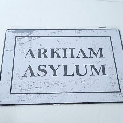 DC Comics Batman Arkham Asylum Tin Sign DC World s Finest Culturefly Metal NEW