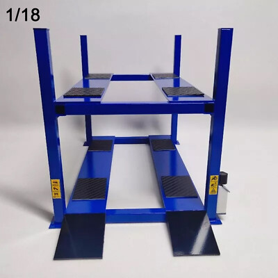 New Diorama 1:18/43/64 Scale Car Park Model Double Lifts Rack Garage Scene Model