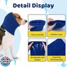 Dog Ear Muffs Noise Protection, Dog Calming Hoodie Cat Anxiety Relief Ear Wrap, Double Layer Thickened Soft Elastic Neck Head Cover Noise Cancelling for Grooming,Force Drying,Fireworks (Blue, Small)
