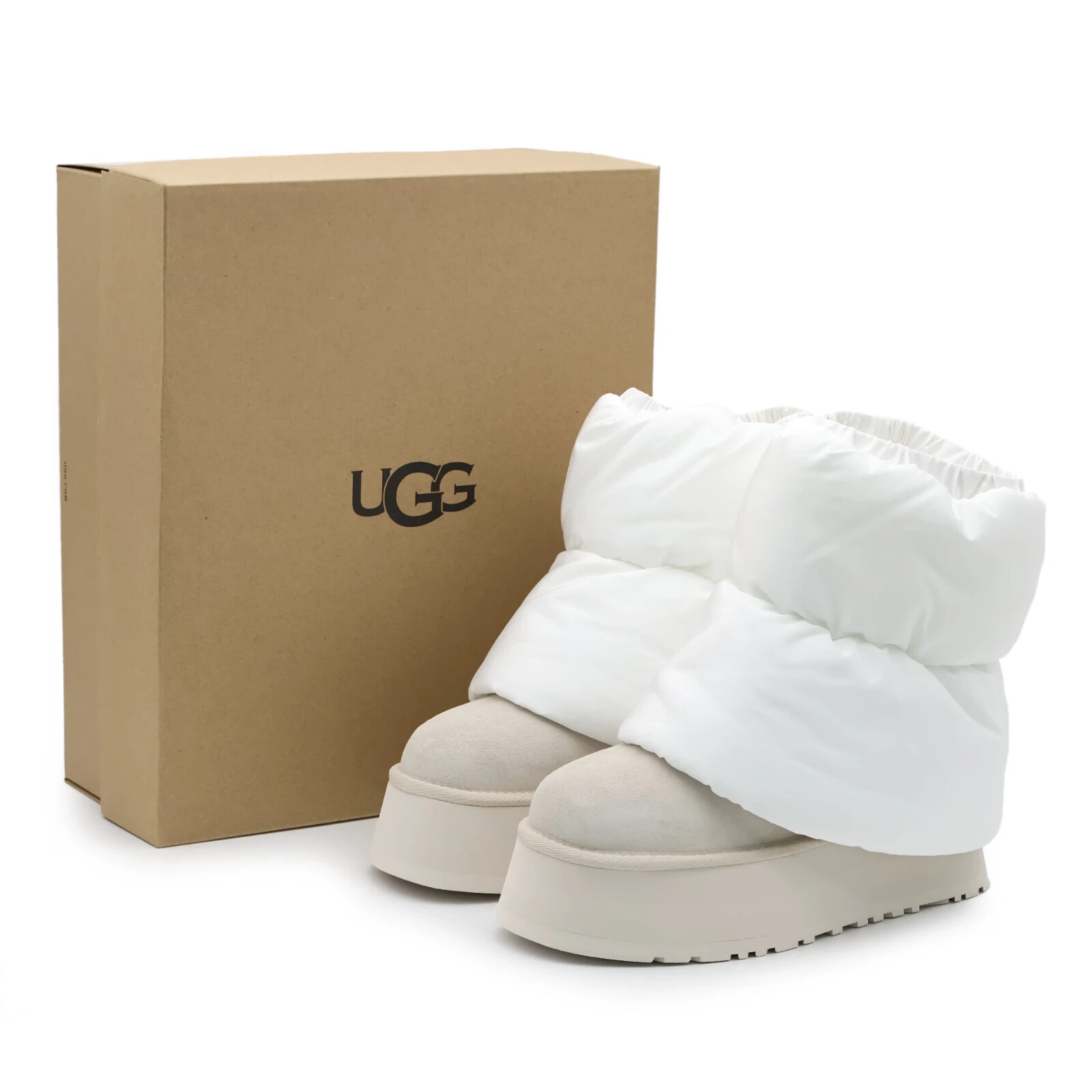 1158275-WCRM UGG Women's Classic Mini Dipper Puffer White 1158275-WCRM UGG Women's Classic Mini Dipper Puffer White
