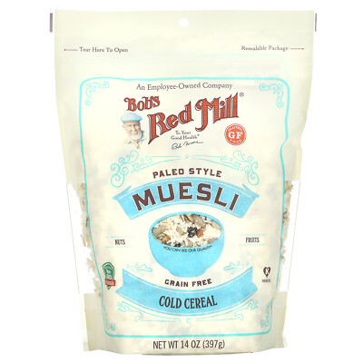 Bob s Red Mill Muesli Paleo Style 14 унций 397 г Без глютена, без зерна, кошерный,