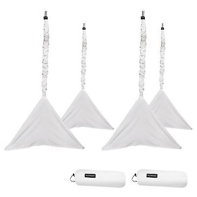 Professional DJ Banquet Tall White Pole Tripod Stands Sleeves Scrims Skirts 4pk