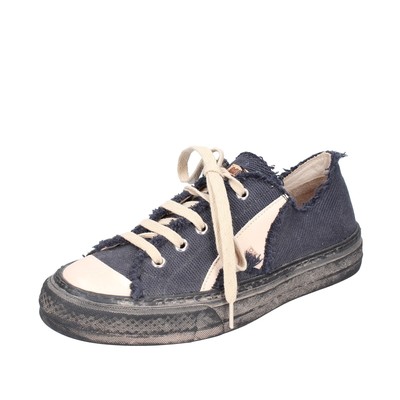 shoes women MOMA sneakers black textile beige 29401A VINTAGE EX756