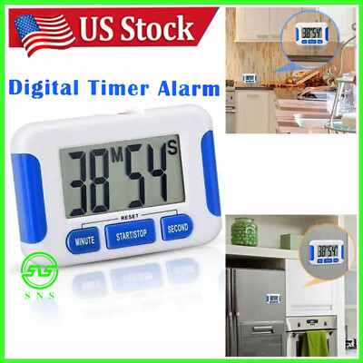 Digital Kitchen Timer Magnetic Cooking LCD Large Count Down Clear Loud Alarm Egg