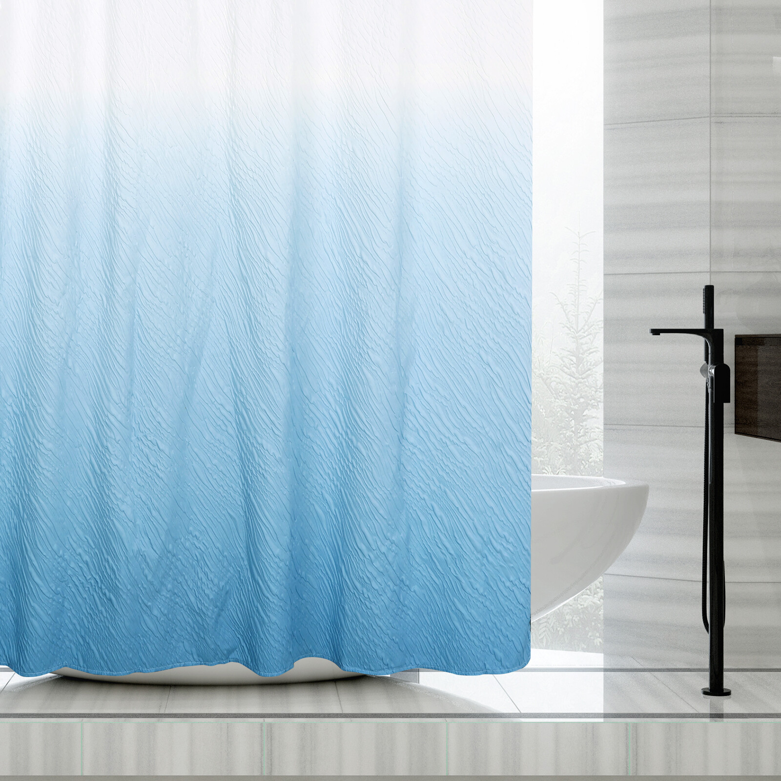 Shower Curtain Waterproof Quick-Drying Bathroom Curtain 71x71inch ...