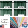 WelvetBLK Cafe Curtains 36 Inch Length Tier 2 Pieces, Modern Soft Airy Sheer Kitchen Short Curtains for Small Window, Rod Pocket Small Curtain for Bathroom Basement, Hunter Green, Each, 42