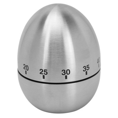 Egg Kitchen Timer Alarm Timer Egg Shape Timer Stainless Steel Mechanical ABE