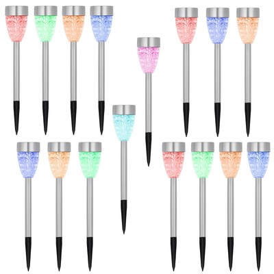 Morvat Solar LED Color-Changing Pathway Lights (16), LED Landscape Lights  eBay