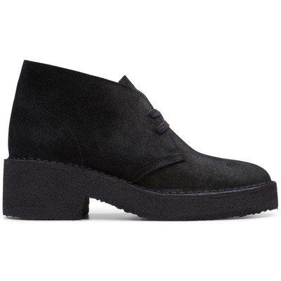 CLARKS ORIGINALS CLARKS ORIGINALS DAMEN STIEFEL ARISA DESERT CASUAL LACE-UP HEELED ANKLE SUEDE