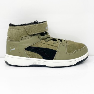 Баскетбольные кроссовки Puma Boys Rebound Layup 370498-02 Зеленые, размер 1 C