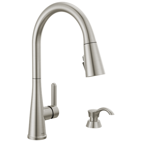 Delta Greydon Pull-Down Kitchen Faucet w/Soap in Stainless-Certified Refurbished