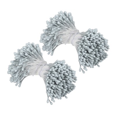 700Pcs Double Heads Flower Stamen Artificial Flower Stamen Pistil Blue