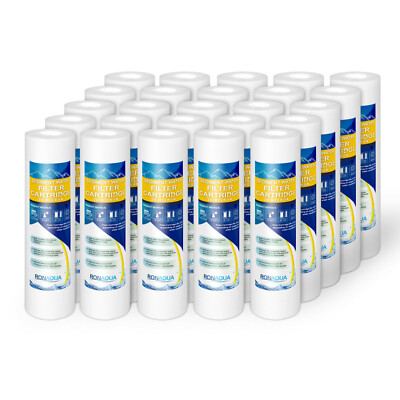 25  Sediment 20 Micron Water Filter Cartridges 2.5'' x 10'' for Reverse Osmosis 