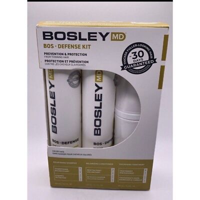 Bosley MD Bos Defense Color Safe Kit For Thicker Fuller Looking Hair in 30 day