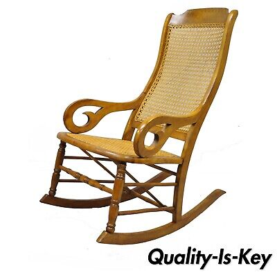 Victorian Child/'s Children/'s Wicker Rattan Antique Rocking Chair Rocker Very Nice Condition Circa 1900