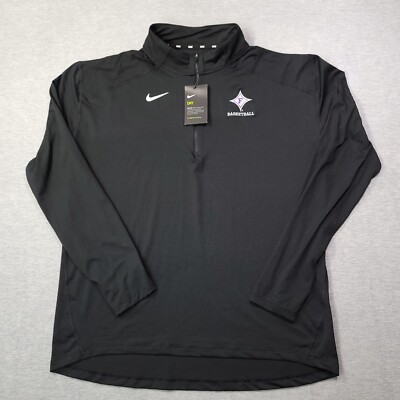 Nike Dry Element 1/4 Zip Pullover Mens XL Black Running Thumb Holes Stretch NWT