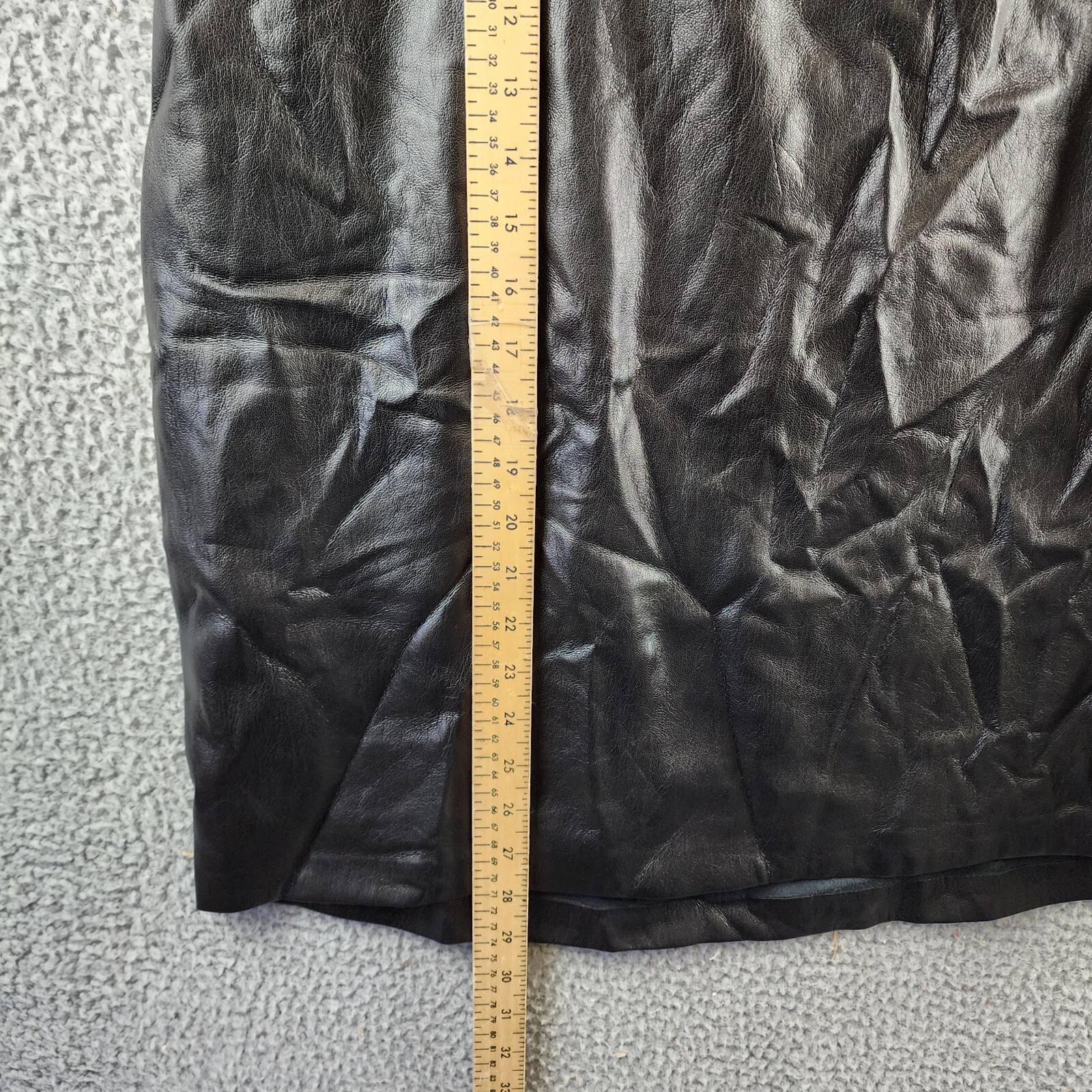 Good American Faux Leather Tube Mini Dress Women's 6 Black Side Zip Closure - Picture 6 of 13