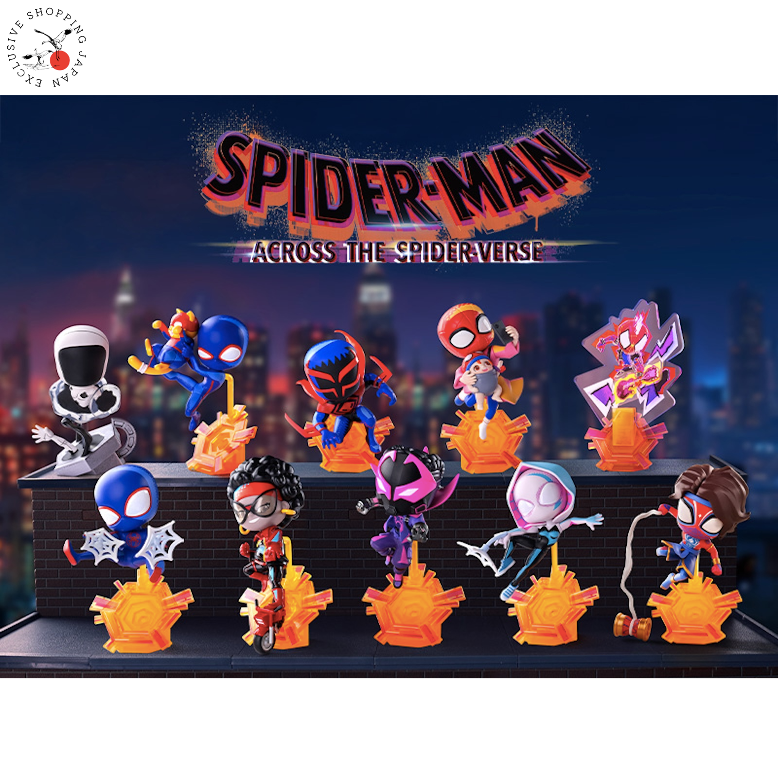 新品　ポップマート　スパイダーマン　スパイダーバース　4個セット　POPMART Marvel Spider-Man Across the Spider-Verse Series Figures
