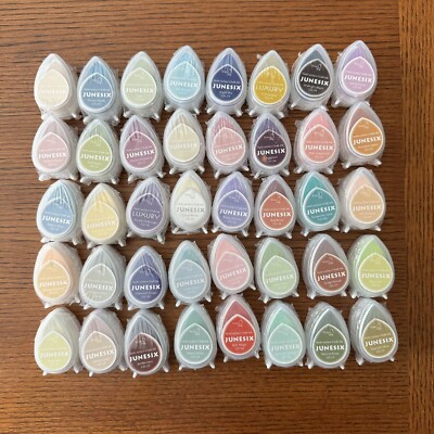 40 Assorted Junesix Multi-surface Chalk Ink Pads Water Dew Drop Crafting Artist