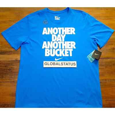 NIKE ANOTHER DAY ANOTHER BUCKET LIGHT PHOTO BLUE RETRO SHIRT SZ 2XL (849524-435)