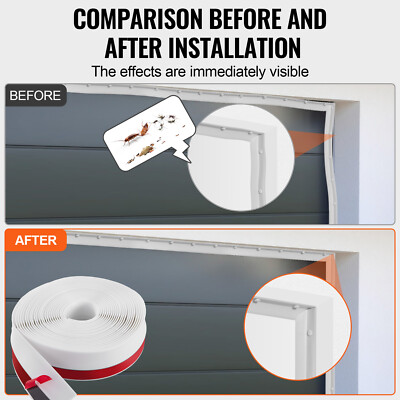 Garage Door Top and Sides Seal Strip 34 FT Universal Weather Stripping