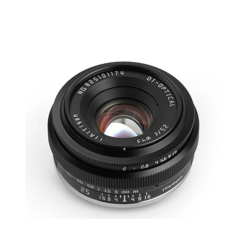 TTArtisan 25mm f/2 APS-C Lens for Sony E/Fuji X/Nikon Z/M43/L-Mount Pancake Lens