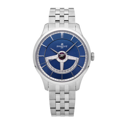 Pre-owned Perrelet Classique Double Rotor Blue Dial 42.5mm Automatic Men's Watch A1090/6