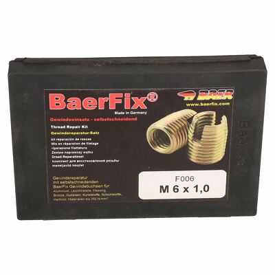 Baerfix M6 x 1.0mm Metric Self Tapping Damaged Thread Repair Cutter Kit Inserts