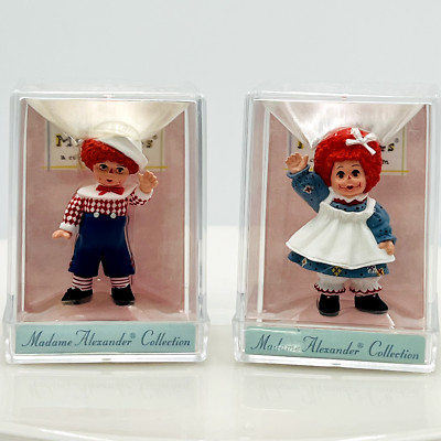 Hallmark Merry Miniatures Madame Alexander Raggedy Ann &Andy Mop Top Wendy/Billy